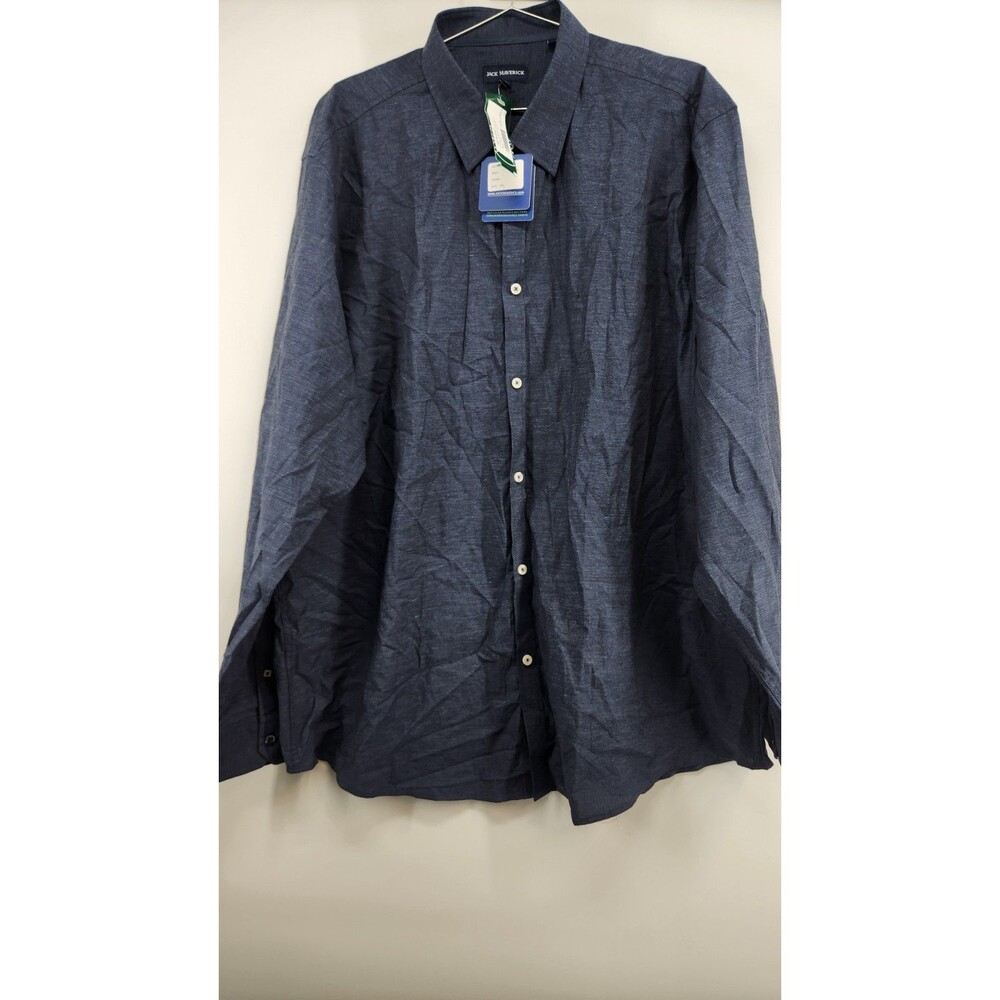 Jack Maverick Mens XXL Tucker Textured Long Sleeve‎ Button Down Dress Shirt NWT